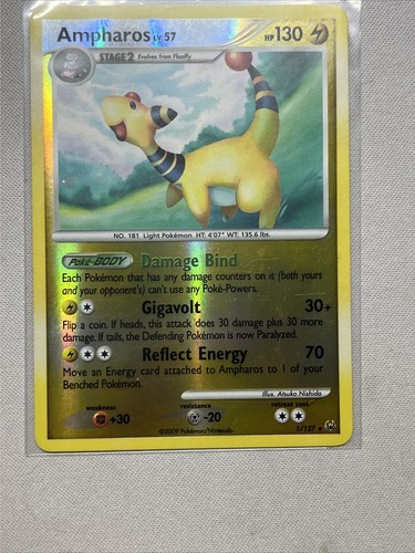 Pokemon TCG Ampharos Reverse Holo Rare 1/127 - LP-NM - Platinum Base Set - Picture 3 of 6