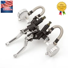 FXCNC Master Cylinder Reservoir Clutch Brake Levers Hydraulic Universal USA Set