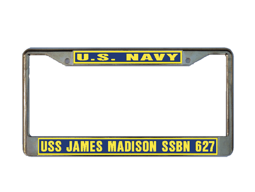 USS JAMES MADISON SSBN 627 License Plate U S Frame Military Car-Truck-RV SSF - Picture 5 of 8