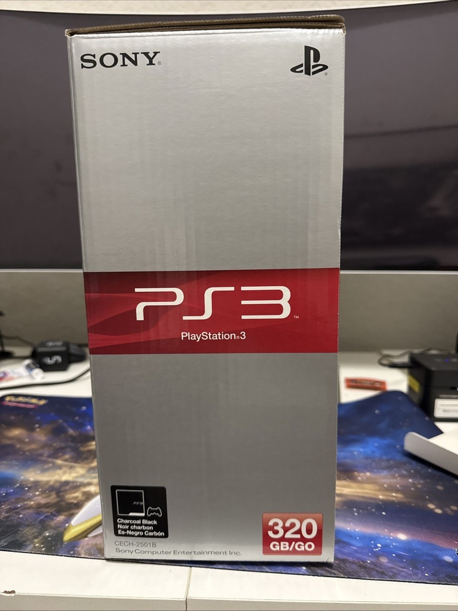 Sony Playstation 3 PS3 Slim Black Game Console 320GB NIB FACTORY