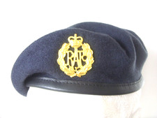RAF BERET & BRASS CAP BADGE -