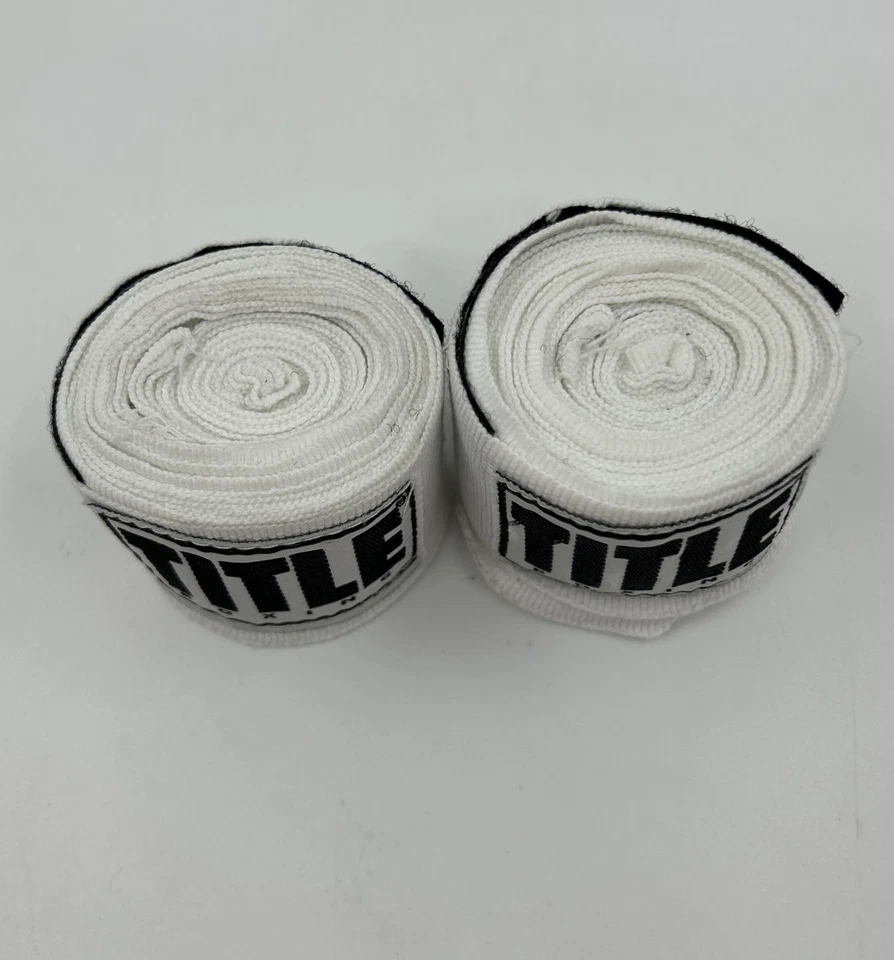 Title Boxing 180" Semi Elastic Mexican Handwraps - White - Image 2 of 4