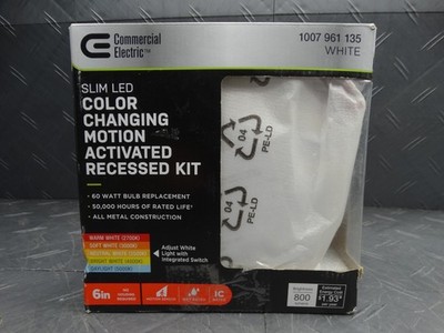 Commercial Electric 6 in. Ultra Slim Adjustable CCT LED Canless Recessed Light
