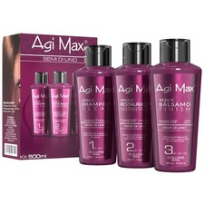 Brazilian Natural Keratin Hair Treatment Kit for Straightening Curls and Friz...
