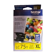 Brother LC75Y XL Yellow Genuine Ink Cartridge for MFC-J280W J425W J430W
