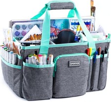 Art Supply Organizer Tote Bag   Craft Caddy with Handle, Utility Storage Tote