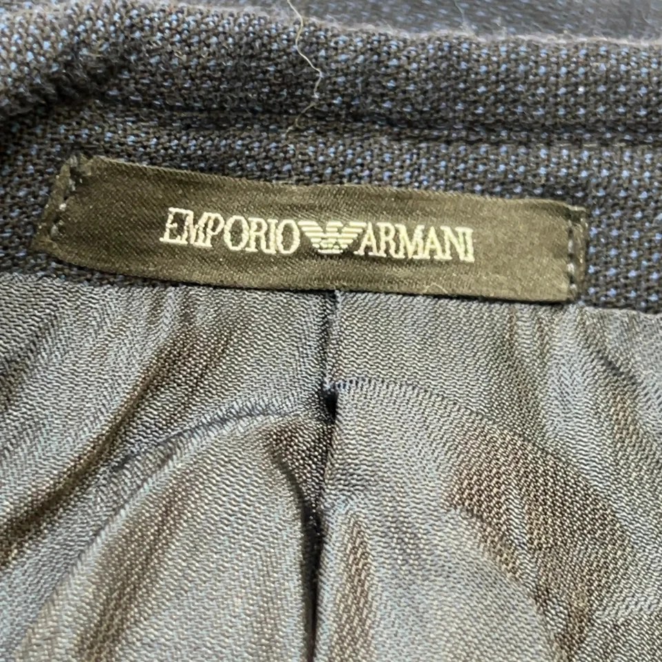 Emporio Armani, blazer, taille : 54, bleu, acétate/viscose/laine, autres #bGz - Photo 3/4