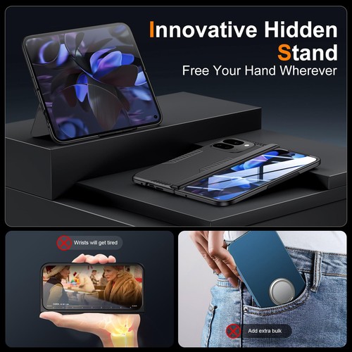 Google Pixel 9 Pro Fold Case: Slim Stand, Displayschutzfolie, Wireless Charging - Bild 3 von 8