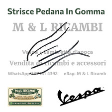 Kit Set Strisce listelli pedana in Gomma Nere per vespa 50 N R