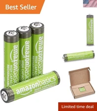 Ready to Use: 4-Pack 850 mAh Rechargeable AAA NiMH Batteries with 500x Recharge