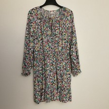 NWT Gap Women Floral Dress Size L Long Sleeve Boho Multicolor