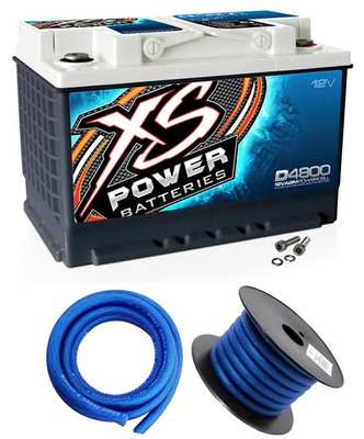 #ad XS Power D4800 3000 Amp 12V Group 48 Car Audio Sealed BatteryPower Ground Wires $384.44