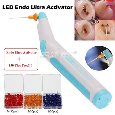 Dental Wireless Ultrasonic Activator Endo Ultra Activator with 150 Tips Blue US