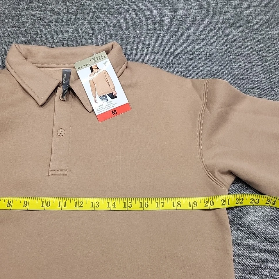 Mondetta Damas Cuello Polar Pullover Sudadera Talla Mediana Tostado Moda Top Foto 2 de 4