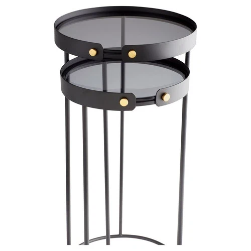 Cyan Design 11226 Bow Tie 12 inch Graphite Tables, Tall, Set of 2 - Picture 2 of 2