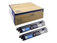 Brother Original TN900C Toner Doppelpack Cyan 2X 6.000 Seiten (TN-900CTWIN)
