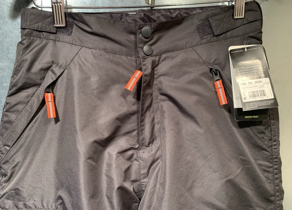 NUEVO con etiquetas Champion C9 Babero de nieve Ferrocarril Gris Niño L 12-14 Pantalones de esquí aislados Foto 2 de 4