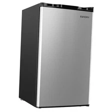  3.2 Cu.Ft Mini Fridge with Freezer, Single Door Compact 3.2 CUFT Silver