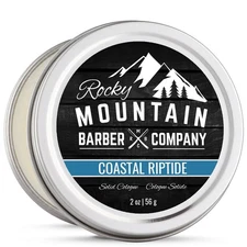 Rocky Mountain Barber Company Solid Cologne for Men – Coastal Riptide Scent... 