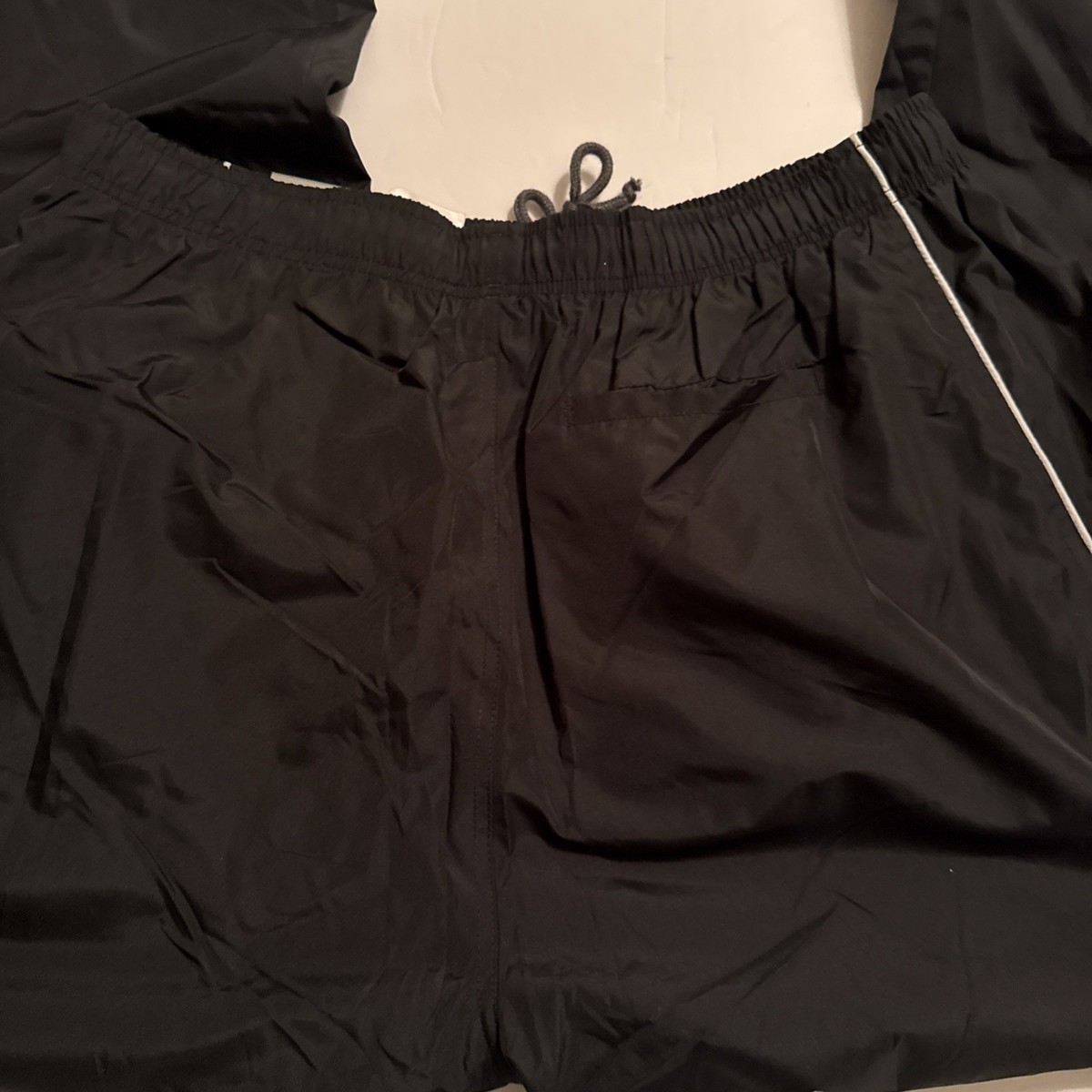 Vintage NWT Y2K Reebok Track Pants Windbreaker Ankle Zip Black