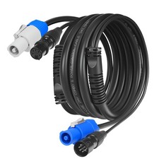 5 Pin DMX Combo Cable 5 ft   4-Core DMX Lighting  Power Cable, 5-Pin Male to...
