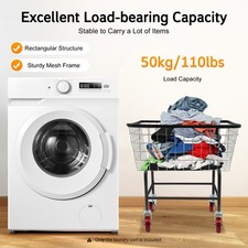 Steel Wire Laundry Cart Laundry Basket Commercial Laundry Cart With Wheels