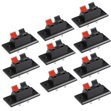 10 Pcs 2 Way Push Release Connector Plate Stereo Speaker Terminal Strip Block A
