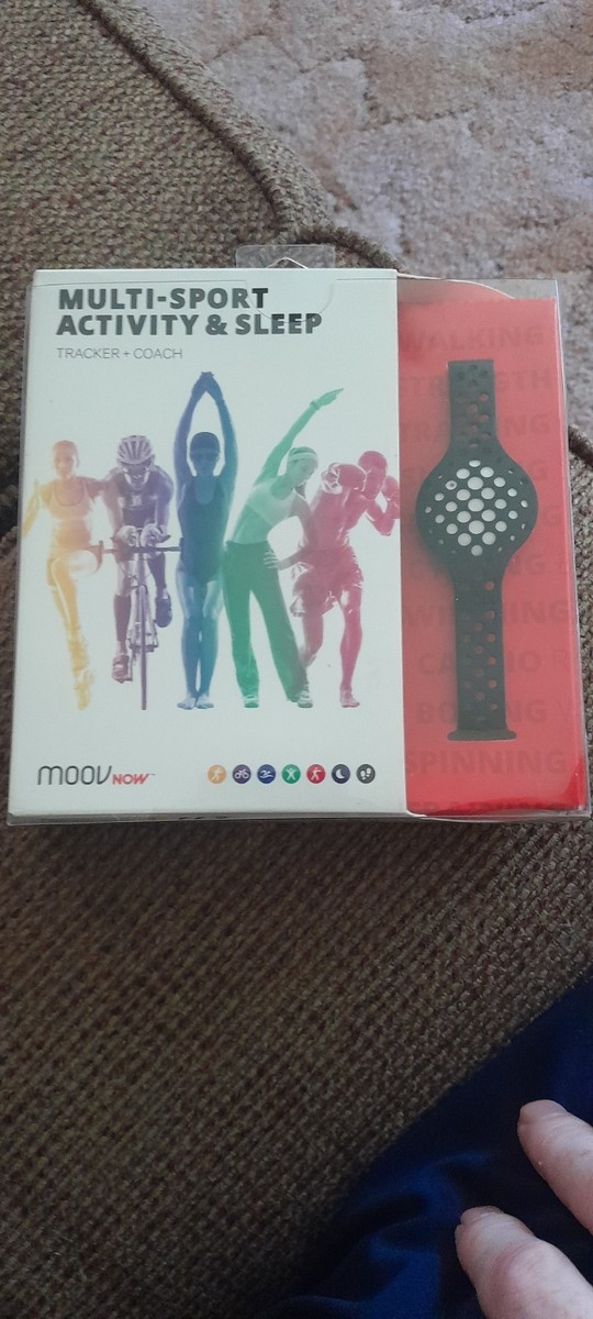 Moov Now Fitness Black Personal Coach Sports Tracker Sleep