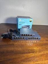 Tp-Link TL-SG105 5-Port Gigabit Ethernet Switch, Desktop Lot Of 3 2 Power Cord