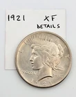 1921 US Peace Silver Dollar, .900 Silver, XF Details, YOU GRADE