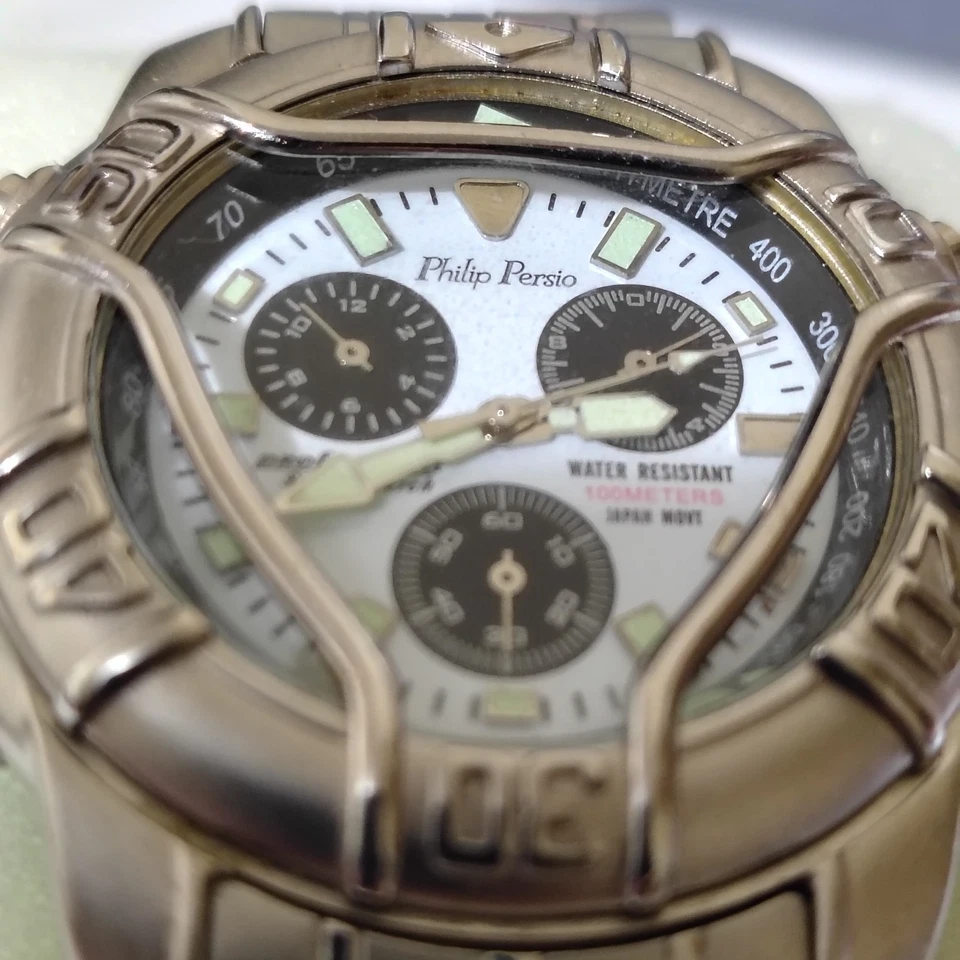 Philip persio quartz japan movement clander mens watch with crystal protection - Image 4 of 4