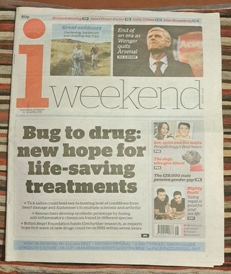Wenger Quits The i Weekend 21-22 April 2018