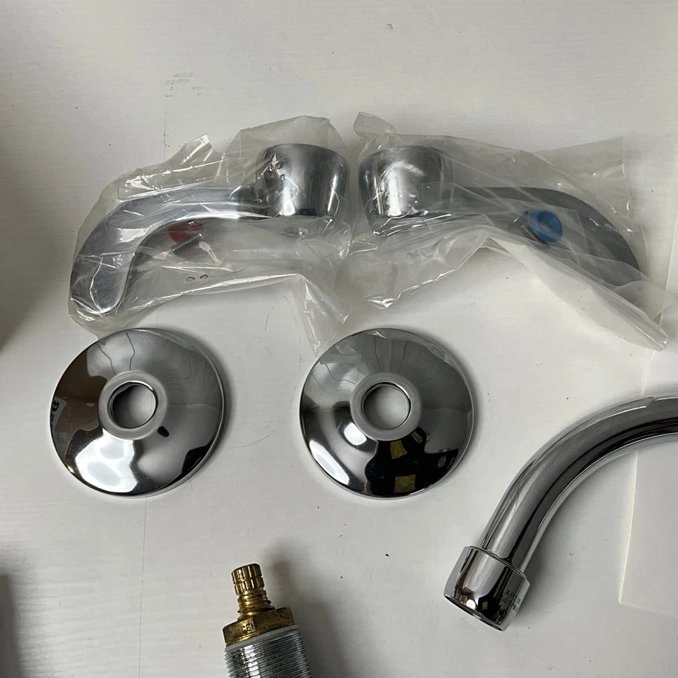 Just Manufacturing J-1174-KS Double Handle Kitchen Faucet CHROME {WHSE2.26A3} - Image 4 of 4