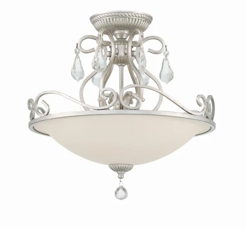 Crystorama Lighting Group 5010-CL-MWP Ashton 3 Light 17"W - Silver - Picture 3 of 8