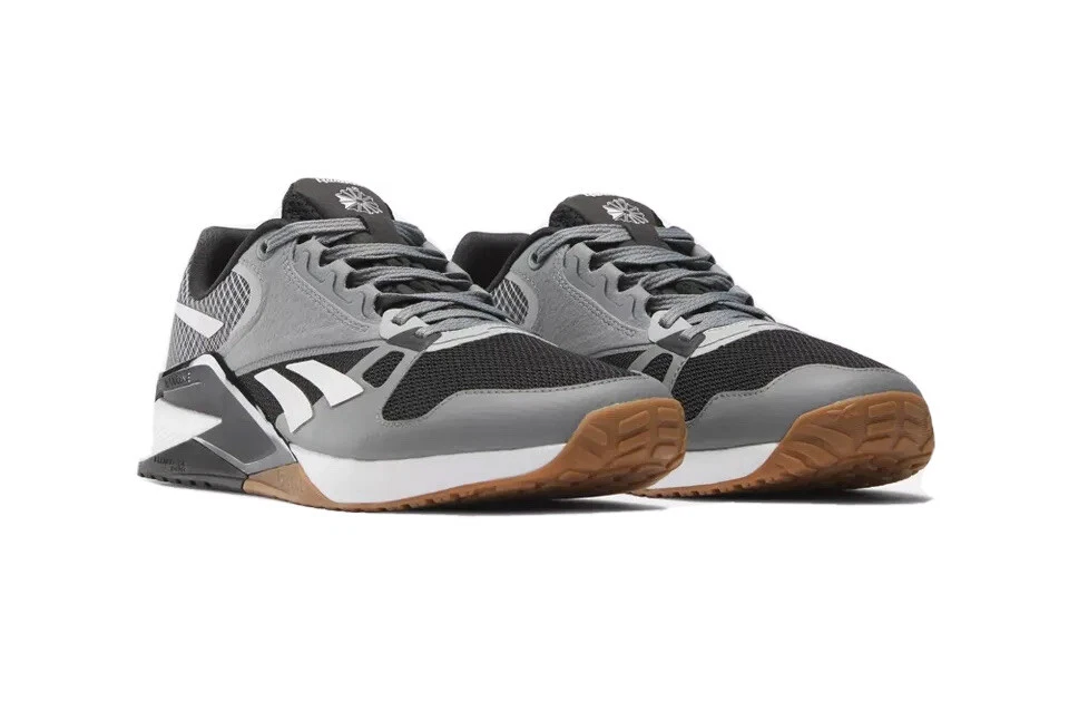 Mens Reebok Nano 6000 Training Shoes Black Gray White Gum 100072383 Trainer