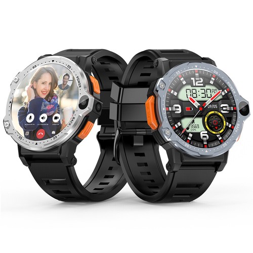 Montre intelligente 4G WIFI double caméra écran tactile Android hommes sport fitness smartwatch - Photo 1 sur 12