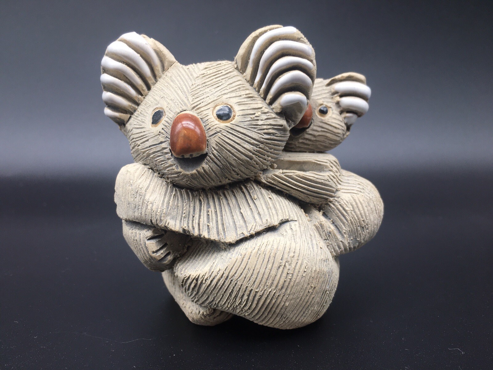 Artesania Rinconada Koala & Baby Figurine Sculpture Enameled Accents Uruguay 3