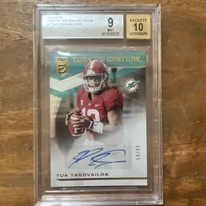 2020 Panini Elite Turn Of The Century Autos Tua Tagovailoa /99 Beckett 9 Auto 10