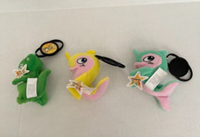 McDonalds Mini Plush Neopets Flotsam Yellow Pink Green Lot of 3
