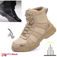 Men's Safety Work Shoes Steel Toe tactical boots Lightweight Non-slip Sneakers