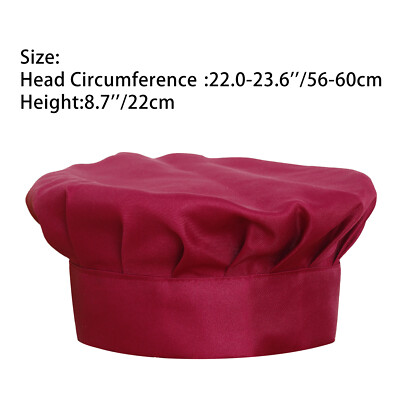 Unisex Classic Chef Hat Restaurant Bakery Cook's Hats Food Maker Beret Headwear
