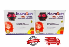 2 PACK NEUROBION B12 FORTE SUPPLEMENT 10 VIALES BEBIBLES ENVIO GRATIS COMPLEJO B