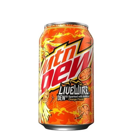 Mountain Dew Live Wire Orange 12 oz. cans 12-Pack Soda Pop - FREE SHIPPING! - - Picture 2 of 3