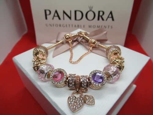 Pandora Rose Gold Padlock Bracelet With 