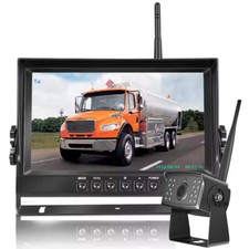 9" Wireless DVR Quad Monitor RV Backup Camera Rear Side View for Trailer Truck