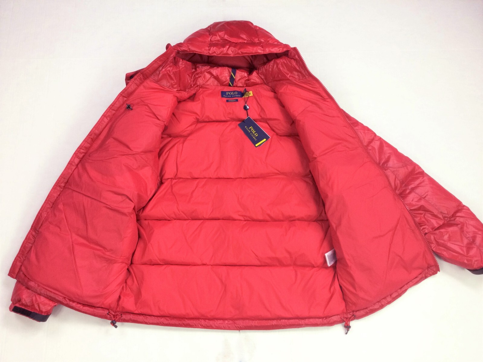 Polo Ralph Lauren Men Hooded Glossy Red Water Repellent Ripstop Duck Down Coat image 5