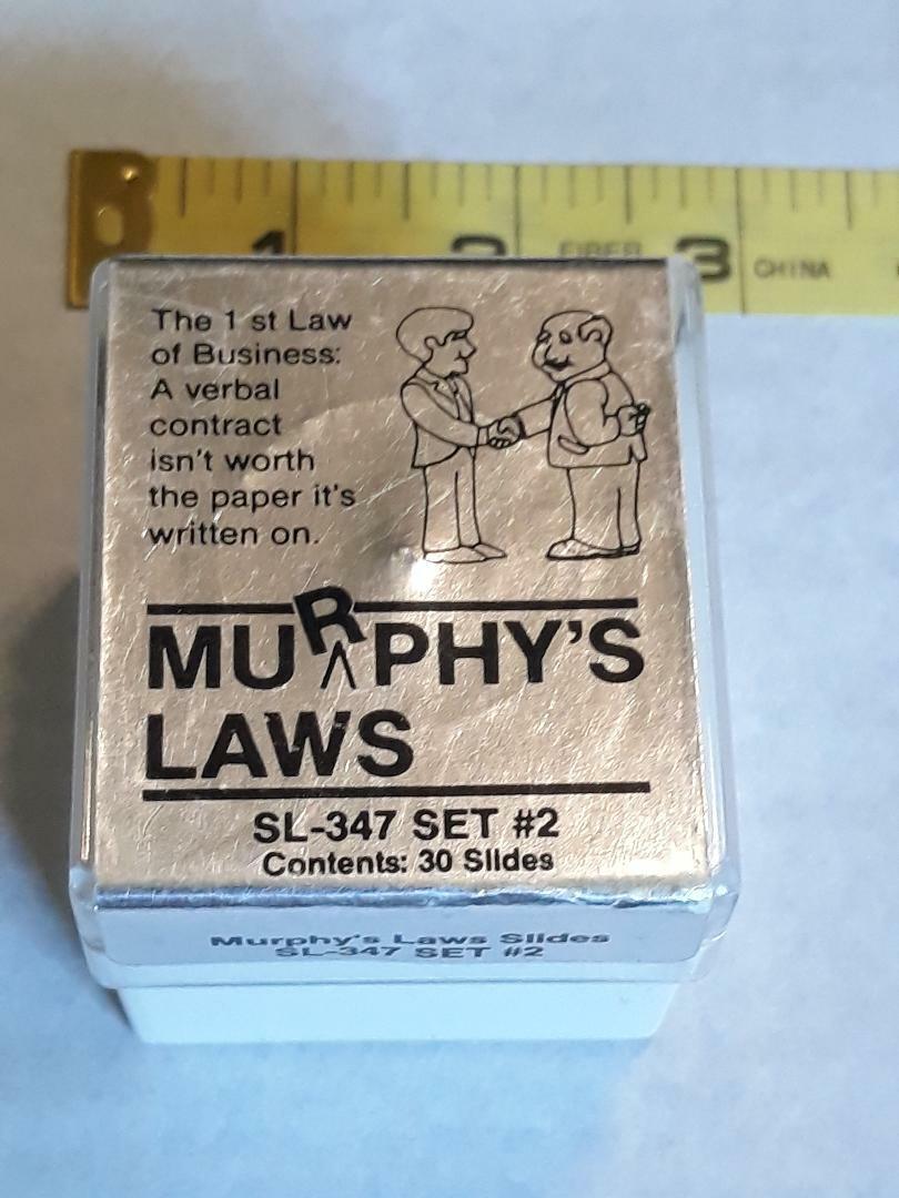 Vtg 1989 Murphy's Law Slides - Funny Sales, Famous Quotes #2 ( 31  Slides Total ) | eBay