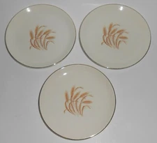 Homer Laughlin Pottery China Golden Wheat Set/3 Bread Plates