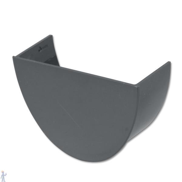 Floplast Guttering REH2GR 115mm Hi-Cap (Deepflow) - Int Stopend - Grey