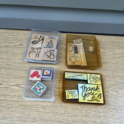 Assortment of 16 Rubber Stamps Disney Sayings Decorative